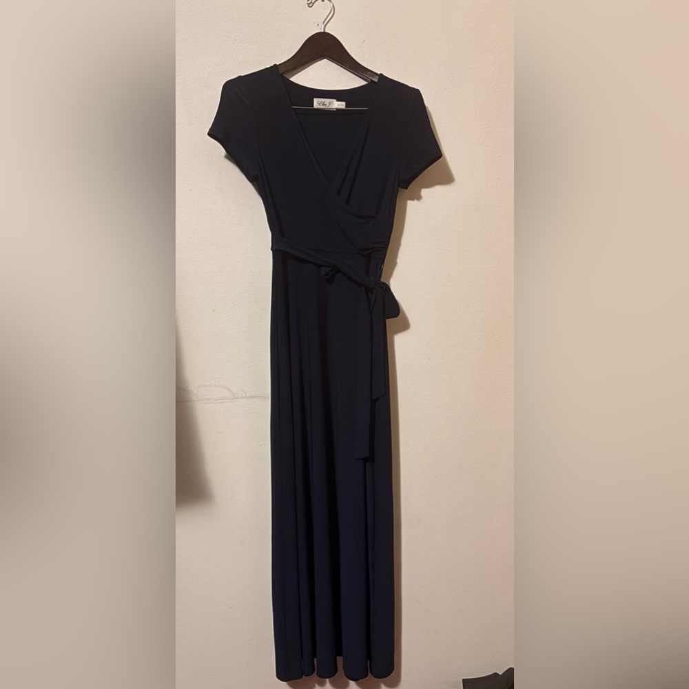 Navy Blue Eliza J Evening Gown